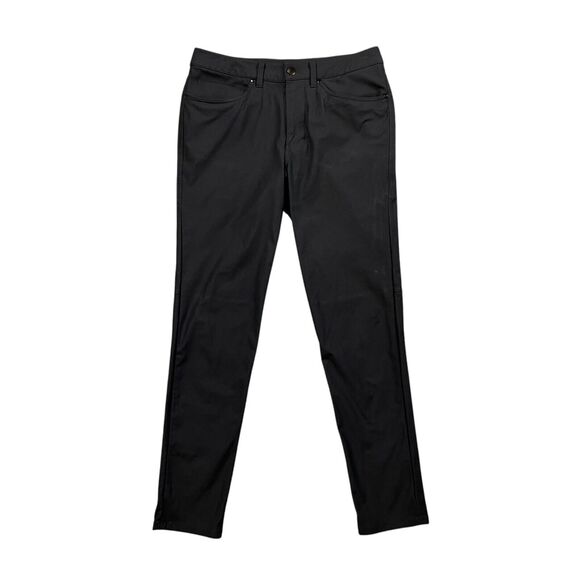 Lululemon Pants Mens 30 Black ABC Slim Warpstreme Performance Golf Travel Chino - Picture 1 of 14